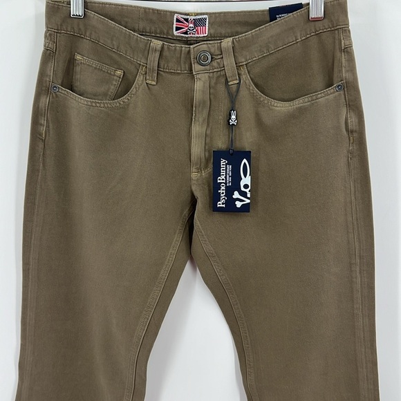 Psycho Bunny by Robert Godley Ulster Walnut Slim. fit Twill pants SZ 30 - Picture 1 of 13